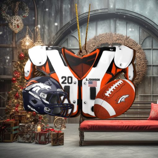 Denver Broncos NFL Sport Ornament Custom Your Name And Number