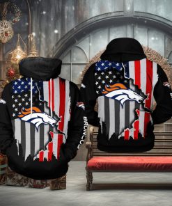 Denver Broncos NFL US Flag Team 3D Printed Hoodie Ver 1