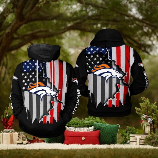 Denver Broncos NFL US Flag Team 3D Printed Hoodie Ver 1