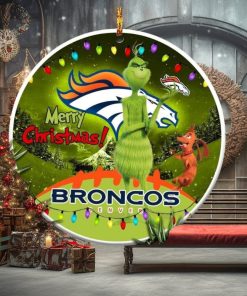 Denver Broncos Nfl Funny Grinch Christmas Ornaments