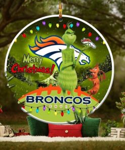 Denver Broncos Nfl Funny Grinch Christmas Ornaments