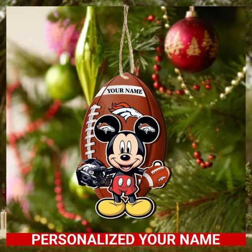 Denver Broncos Personalized Your Name Mickey Mouse And NFL Team Ornament SP161023169ID03