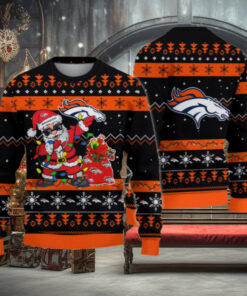 Denver Broncos Santa Claus Ugly Christmas Sweater