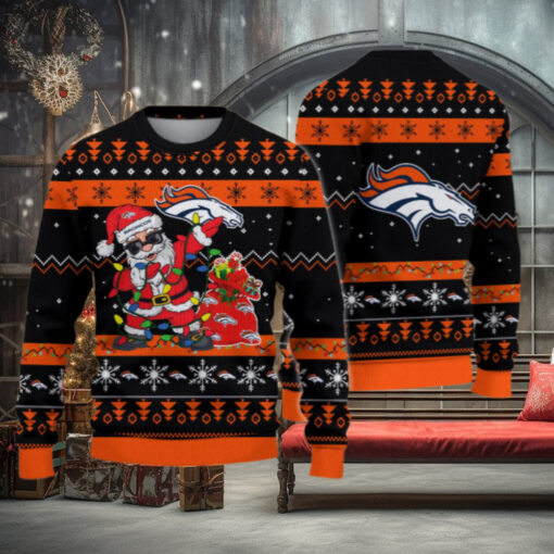 Denver Broncos Santa Claus Ugly Christmas Sweater