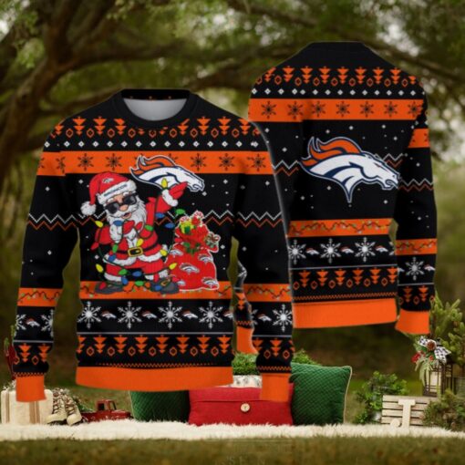 Denver Broncos Santa Claus Ugly Christmas Sweater