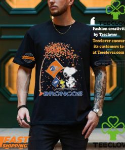 Denver Broncos Snoopy Fan Enjoying The Fall Season T Shirt