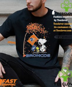 Denver Broncos Snoopy Fan Enjoying The Fall Season T Shirt