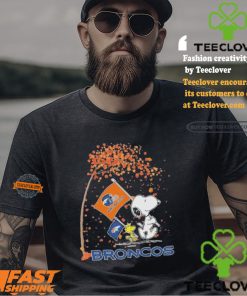 Denver Broncos Snoopy Fan Enjoying The Fall Season T Shirt