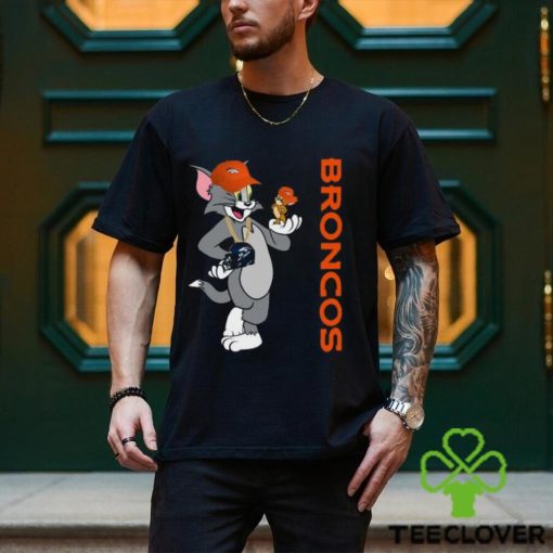 Denver Broncos T Shirt Print Tom And Jerry Nfl Tom And Jerry Thoodie, sweater, longsleeve, shirt v-neck, t-shirt For Fans