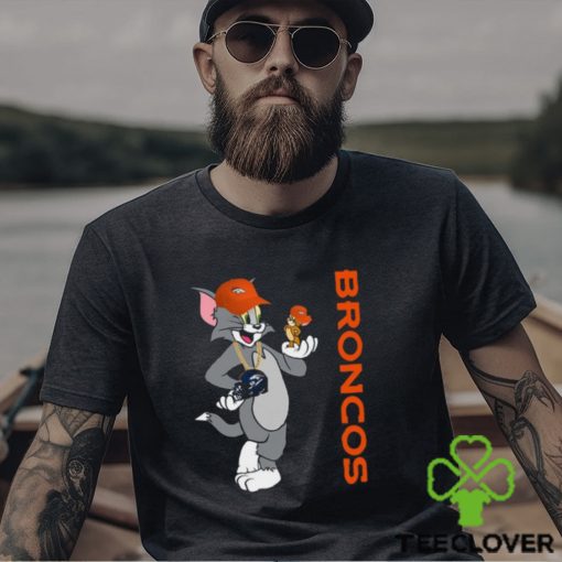 Denver Broncos T Shirt Print Tom And Jerry Nfl Tom And Jerry Thoodie, sweater, longsleeve, shirt v-neck, t-shirt For Fans