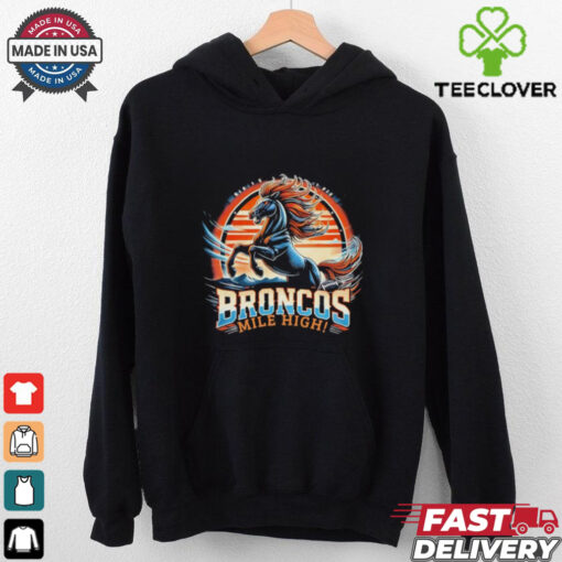 Denver Broncos mile high sunset vintage football shirt