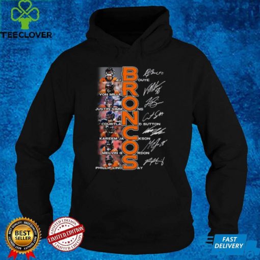 Denver Broncos signatures hoodie, sweater, longsleeve, shirt v-neck, t-shirt