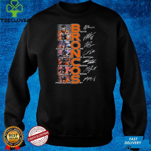 Denver Broncos signatures hoodie, sweater, longsleeve, shirt v-neck, t-shirt