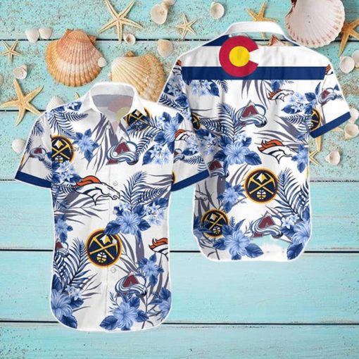 Denver Broncos x Denver Nuggets Colorado Avalanche Summer Hawaiian Shirt