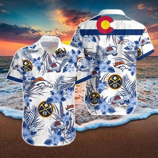 Denver Broncos x Denver Nuggets Colorado Avalanche Summer Hawaiian Shirt