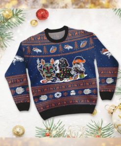 Denver BroncosI Star Wars Ugly Christmas Sweater Sweatshirt Holiday Party 2021 Plus Size For Men Women Darth Vader Boba Fett Stormtrooper