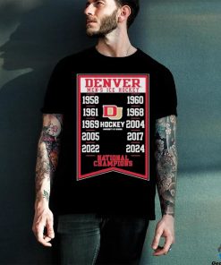 Denver Men’s ICE Hockey 10x 1958 2024 National Champions Shirt