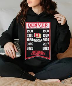 Denver Men’s ICE Hockey 10x 1958 2024 National Champions Shirt