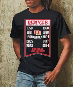 Denver Men’s ICE Hockey 10x 1958 2024 National Champions Shirt