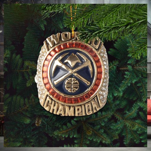 Denver Nuggets 2022 2023 Season World Champion Ring NBA Christmas Decorations Ornament
