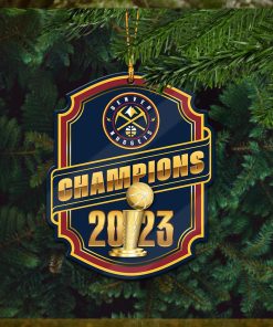 Denver Nuggets 2023 NBA Champions Logo Custom Name Holiday Christmas Tree Decorations Ornament