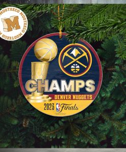 Denver Nuggets 2023 NBA Finals Champions Custom Name Ceramic Christmas Tree Decorations Ornament