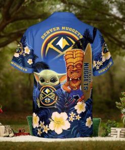 Denver Nuggets Baby Yoda Champions Flowers Hawaiian Shirt
