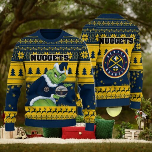 Denver Nuggets Grinch Christmas Ugly Sweater