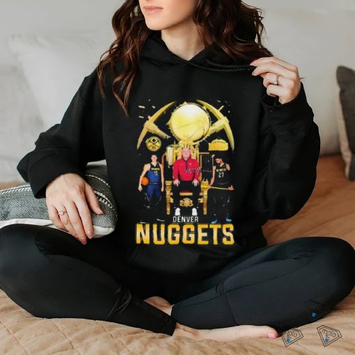 Denver Nuggets Jamal Murray Nikola Jokic And Michael Malone Let’s Go Nuggets Signatures Shirt