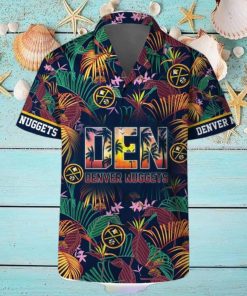 Denver Nuggets Logo Team Hawaiian Shirt And Shorts Beach Holiday Gift