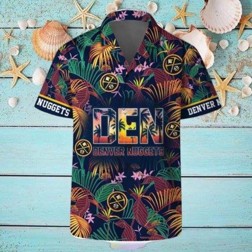 Denver Nuggets Logo Team Hawaiian Shirt And Shorts Beach Holiday Gift