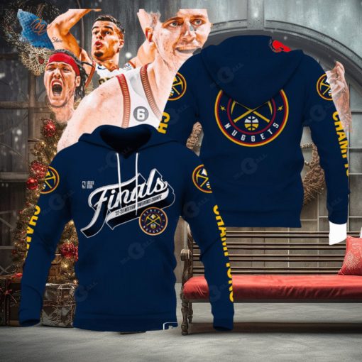 Denver Nuggets NBA Finals 2023 Eastern Conference Champs Dark Blue Hoodie Sweatshirt 3D