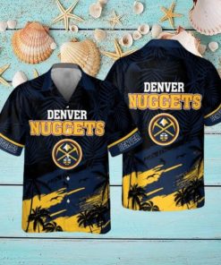 Denver Nuggets National Palm Tree Pattern Basketball Association 2023 AOP Hawaiian Shirt