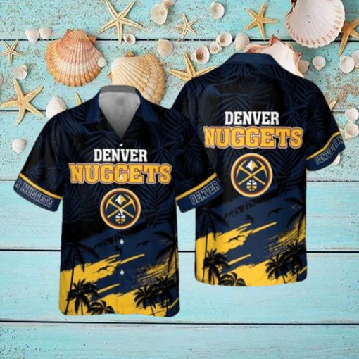 Denver Nuggets National Palm Tree Pattern Basketball Association 2023 AOP Hawaiian Shirt