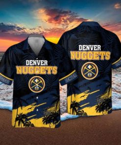 Denver Nuggets National Palm Tree Pattern Basketball Association 2023 AOP Hawaiian Shirt