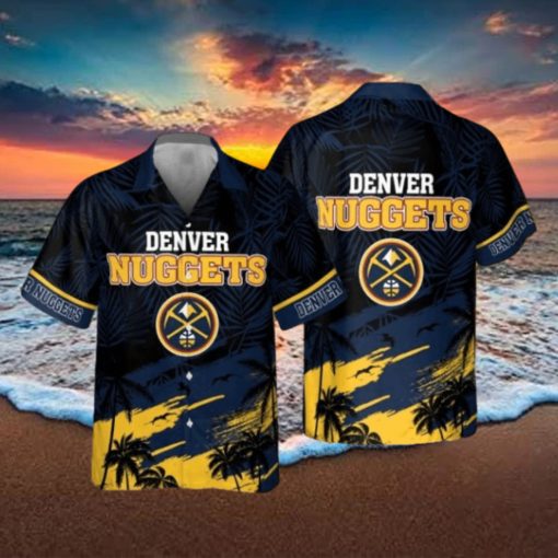 Denver Nuggets National Palm Tree Pattern Basketball Association 2023 AOP Hawaiian Shirt