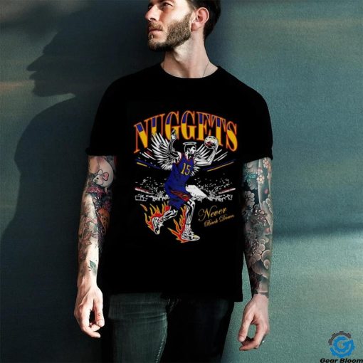 Denver Nuggets Nikola Jokic 15 angel never back down retro shirt