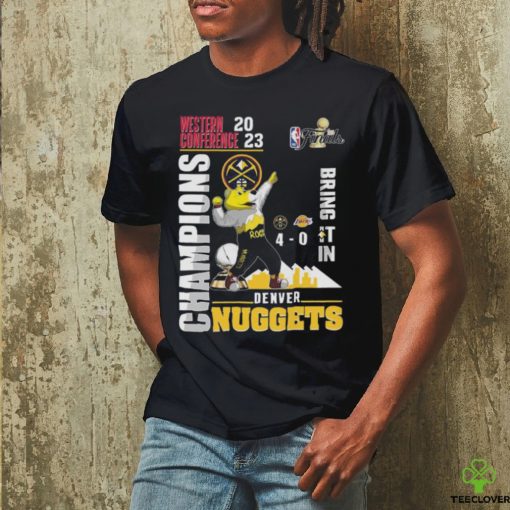 Denver Nuggets Rocky the Mountain Lion Western Conference 2023 Champions Bring It In shirt