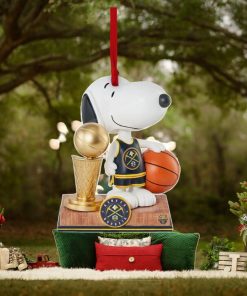 Denver Nuggets Snoopy Peanuts 2023 Nba Champions Trophy Ornament