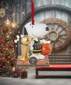 Denver Nuggets Snoopy Peanuts 2023 Nba Champions Trophy Ornament