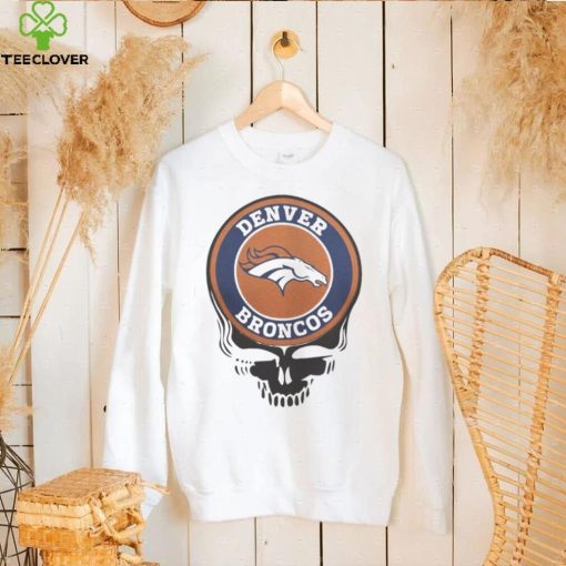 Denver broncos football skull T hoodie, sweater, longsleeve, shirt v-neck, t-shirt