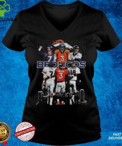 Denver broncos john elway russell wilson and peyton manning signatures shirts