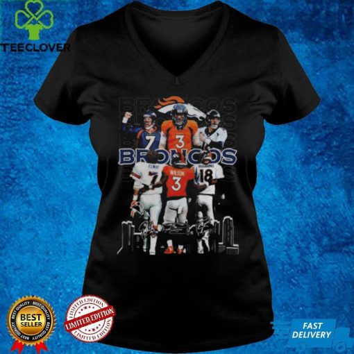 Denver broncos john elway russell wilson and peyton manning signatures hoodie, sweater, longsleeve, shirt v-neck, t-shirts