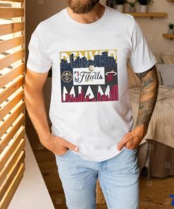 Denver nuggets vs. miamI heat 2023 NBA finals matchup skyline shirt