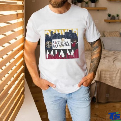 Denver nuggets vs. miamI heat 2023 NBA finals matchup skyline shirt