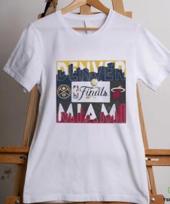 Denver nuggets vs. miamI heat 2023 NBA finals matchup skyline shirt