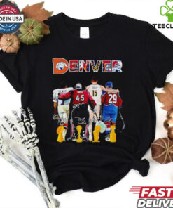 Denver sports Elway Ward Jokic and MacKinnon signatures shirt