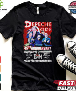 Depeche Mode Rock Band 45th Anniversary 1980 2025 Thank You For The Memories T Shirt