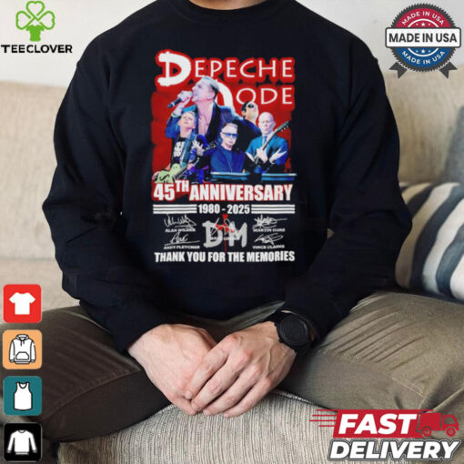 Depeche Mode Rock Band 45th Anniversary 1980 2025 Thank You For The Memories T Shirt