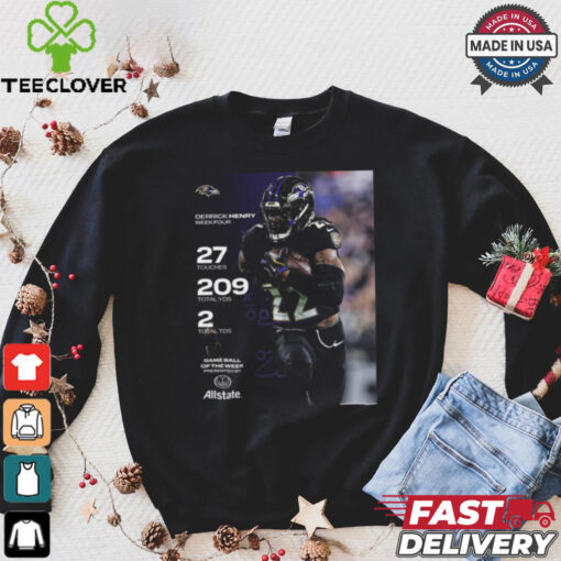 Derrick Henry 27 Touches 209 Total YDS 2 Total TDS Week Four T Shirt